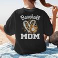 Baseball Mom Leopard Heart Matching Family Women's T-Shirt Back Print Baseball Mom Leopard Heart Matching Family Women's T-Shirt Back Print