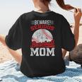 Beware Serious Baseball Mom Game Cheerleading Family Women's T-Shirt Back Print Beware Serious Baseball Mom Game Cheerleading Family Women's T-Shirt Back Print