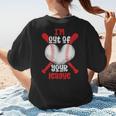 Cute Baseball Mom Out Of Your League Mommy Sports Players Women's T-Shirt Back Print