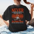 Love Of A Baseball Mom Pitcher Catcher Baseball Player Women's T-Shirt Back Print