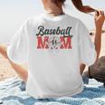 Baseball Mom Retro Distressed Baseball Family Matching Women's T-Shirt Back Print