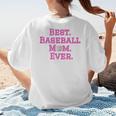Best Baseball Mom Ever Pink Women's T-Shirt Back Print