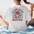 Calm Your Mitts Baseball Mom Sport Lover Women's T-Shirt Back Print