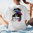 Filipina Baseball Mom Philippines Flag Baseball Girl Women's T-Shirt Back Print Filipina Baseball Mom Philippines Flag Baseball Girl Women's T-Shirt Back Print