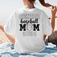 Senior Baseball Mom Class Of 2024 Senior Mom Game Day Women's T-Shirt Back Print