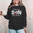 Thats My Son Out There For a Dominican Baseball Mom Women Crewneck Sweatshirt Thats My Son Out There For a Dominican Baseball Mom Women Crewneck Sweatshirt