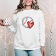 Bleached Custom Baseball Mom Number 7 Heart For Mom Women Crewneck Sweatshirt