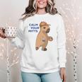 Capybara Calm Your Mitts Baseball Mom Sport Lover Tee Women Crewneck Sweatshirt Capybara Calm Your Mitts Baseball Mom Sport Lover Tee Women Crewneck Sweatshirt