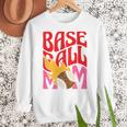 Baseball Mom Game Day Trendy Pink Leopard Mama Premium Women Crewneck Sweatshirt