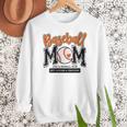 Baseball Mom Orange Varsity Baseball Mama Cute Mother's Day Women Crewneck Sweatshirt