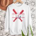 Baseball Mom Red Women Crewneck Sweatshirt Baseball Mom Red Women Crewneck Sweatshirt