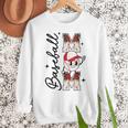 Retro Baseball Mom Mama Baseball Life Softball Life Game Day Women Crewneck Sweatshirt