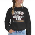 I'm Not Just His Mom I'm His Biggest Fan Baseball Mom Women Crewneck Sweatshirt I'm Not Just His Mom I'm His Biggest Fan Baseball Mom Women Crewneck Sweatshirt