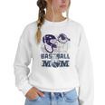 Baseball Mom Cute Design Sports & Softball Nostalgia Tee Raglan Baseball Tee Women Crewneck Sweatshirt