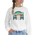 Baseball Mom Rainbow Game Day Women Crewneck Sweatshirt Baseball Mom Rainbow Game Day Women Crewneck Sweatshirt
