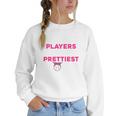 Baseball Players Have The Prettiest Moms Baseball Moms Women Crewneck Sweatshirt Baseball Players Have The Prettiest Moms Baseball Moms Women Crewneck Sweatshirt