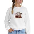 My Heart Is On That Field Baseball Mom Momm Premium Women Crewneck Sweatshirt