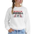 I'm a Proud Baseball Mom Baseball Women Crewneck Sweatshirt