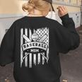 Baseball MOM Cool USA American Flag Family Reunion Women's Sweatshirt Back Print
