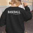 Baseball Mom Tee Mother's Day Family Baseball Women's Sweatshirt Back Print Baseball Mom Tee Mother's Day Family Baseball Women's Sweatshirt Back Print