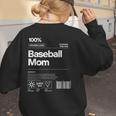 Baseball Mom Graphic Tees For Women Women's Sweatshirt Back Print Baseball Mom Graphic Tees For Women Women's Sweatshirt Back Print