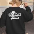 Baseball Mom Vintage Team Swag Women's Sweatshirt Back Print Baseball Mom Vintage Team Swag Women's Sweatshirt Back Print