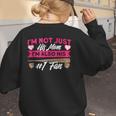 Baseball Moms I'm Not Just His Mom Baseball Mama Women's Sweatshirt Back Print Baseball Moms I'm Not Just His Mom Baseball Mama Women's Sweatshirt Back Print