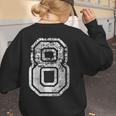 Jersey Number 8 Eight T-Shirt Football Number Baseball Mom Women's Sweatshirt Back Print