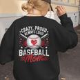 Proud Baseball Mom For Women Mom Baseball Mama Women's Sweatshirt Back Print
