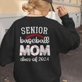Senior Baseball Mom Class Of 2024 Baseball Senior Night Women's Sweatshirt Back Print Senior Baseball Mom Class Of 2024 Baseball Senior Night Women's Sweatshirt Back Print