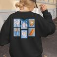Stamps Coquette Bow Baseball Kids Youth Girls Baseball Mom Women's Sweatshirt Back Print Stamps Coquette Bow Baseball Kids Youth Girls Baseball Mom Women's Sweatshirt Back Print