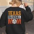 Texas Baseball Mom Design Baseball Player And Baseball Women's Sweatshirt Back Print Texas Baseball Mom Design Baseball Player And Baseball Women's Sweatshirt Back Print
