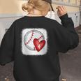 Womens Bleached Custom Baseball Mom Number 4 Heart For Mom Women's Sweatshirt Back Print Womens Bleached Custom Baseball Mom Number 4 Heart For Mom Women's Sweatshirt Back Print