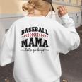 Baseball Mama Lets Go Boys Mother Baseball Mom Women's Sweatshirt Back Print Baseball Mama Lets Go Boys Mother Baseball Mom Women's Sweatshirt Back Print