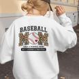 Baseball Mom Leopard Like a Normal But Louder And Prouder Women's Sweatshirt Back Print Baseball Mom Leopard Like a Normal But Louder And Prouder Women's Sweatshirt Back Print