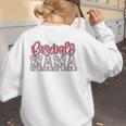 Baseball Mom Pink Baseball Mama Matching Family Daughter Women's Sweatshirt Back Print Baseball Mom Pink Baseball Mama Matching Family Daughter Women's Sweatshirt Back Print