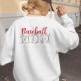 Baseball Mom The Struggle Is Real Premium Women's Sweatshirt Back Print