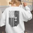 Baseball Mom USA Flag Baseball Mama Day Vibes Mama Women's Sweatshirt Back Print