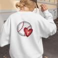 Bleached Custom Baseball Mom Number 7 Heart For Mom Women's Sweatshirt Back Print Bleached Custom Baseball Mom Number 7 Heart For Mom Women's Sweatshirt Back Print