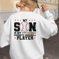 My Son Is My Favorite Baseball Player Baseball Mom Women's Sweatshirt Back Print
