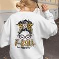 T Ball Mom Messy Bun Leopard Baseball Mom Leopard Women's Sweatshirt Back Print T Ball Mom Messy Bun Leopard Baseball Mom Leopard Women's Sweatshirt Back Print