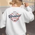 Vintage Baseball Mom Ballpark Momma Baseball Lover Women's Sweatshirt Back Print Vintage Baseball Mom Ballpark Momma Baseball Lover Women's Sweatshirt Back Print