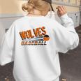 Wolves Baseball Team Baseball Mom Wolf Sports School Spirit Women's Sweatshirt Back Print Wolves Baseball Team Baseball Mom Wolf Sports School Spirit Women's Sweatshirt Back Print