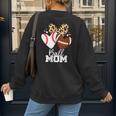 Ball Mom Football Baseball Mom Heart Women's Sweatshirt Back Print Ball Mom Football Baseball Mom Heart Women's Sweatshirt Back Print