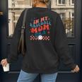 In My Baseball Mom Era Groovy Mom Baseball Mama Mother's Day Women's Sweatshirt Back Print
