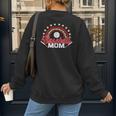 Baseball Mom Rainbow Great Team Mom Women's Sweatshirt Back Print