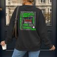 Baseball Mom Traits For Great Mothers Grey And Green Women's Sweatshirt Back Print