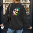 Baseball Mom USA American Baseball Graphic Women's Sweatshirt Back Print Baseball Mom USA American Baseball Graphic Women's Sweatshirt Back Print