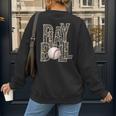 Play Ball Women Graphic Baseball Mom Baseball Women's Sweatshirt Back Print