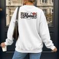 Baseball Mama Game Day Vibes Women Baseball Mom Women's Sweatshirt Back Print